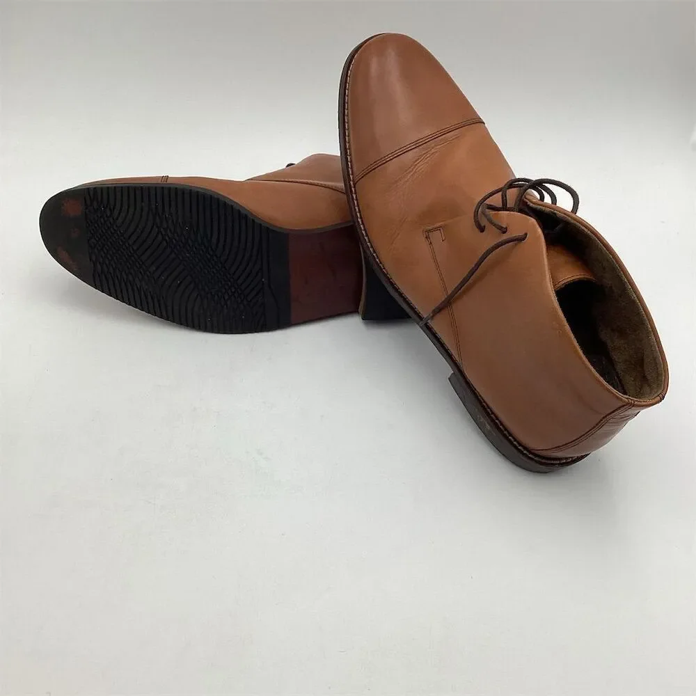 Stafford Men's Chukka Ankle Boots Brown Leather Size‎ 11M